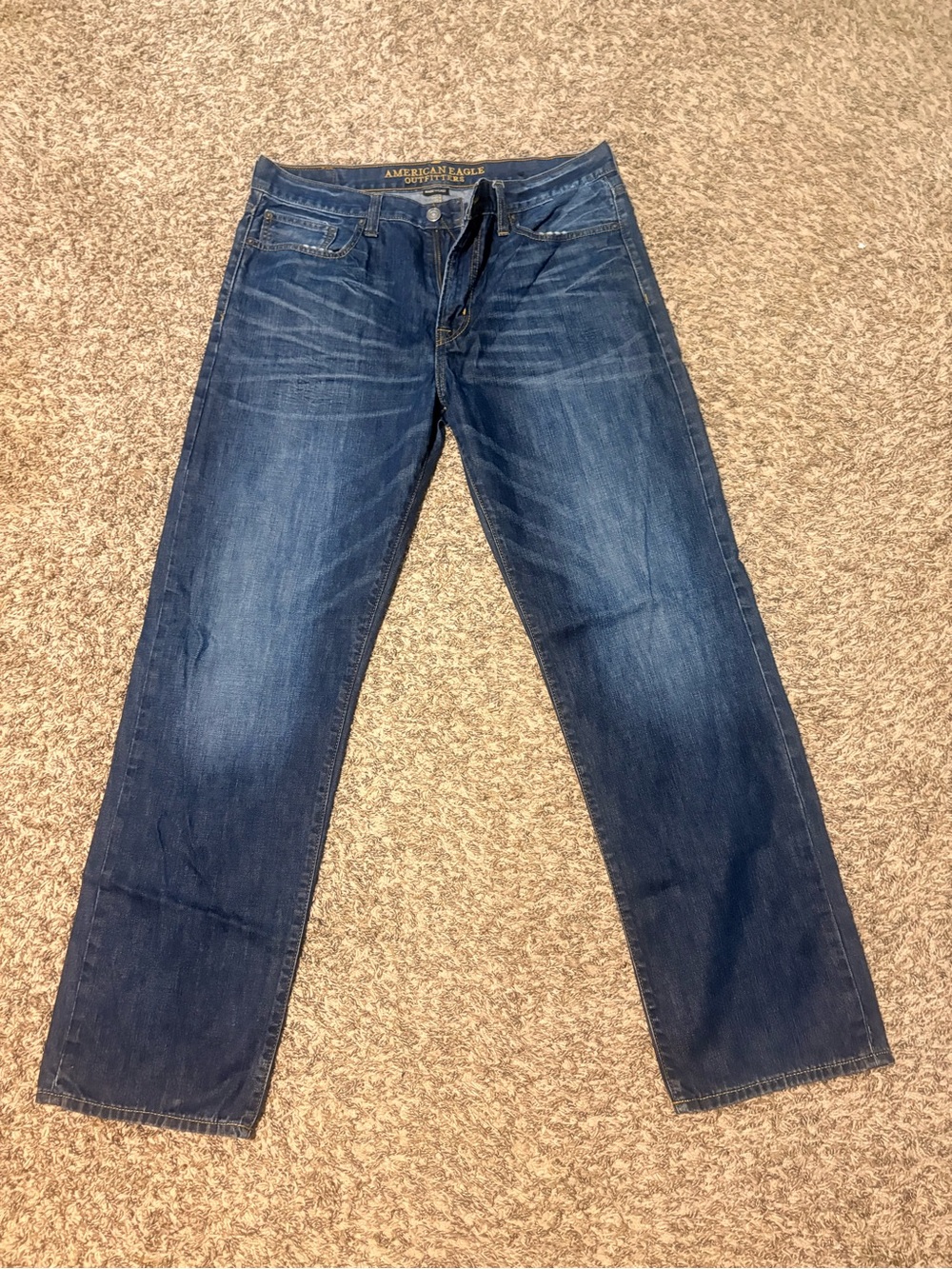 American Eagle Outfitters Men’s Dark Blue Straight Jeans